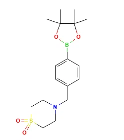 4-[4-(4،4،5،5-تترمتیل[1،3،2]دیوکسابورولان-2-ایل)بنزیل]تیومورفولین 1،1-دی اکسید CAS 1092563-25-1